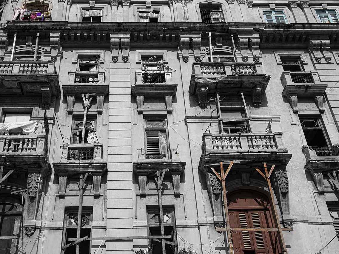 Cuba Apartment Block - Canvas