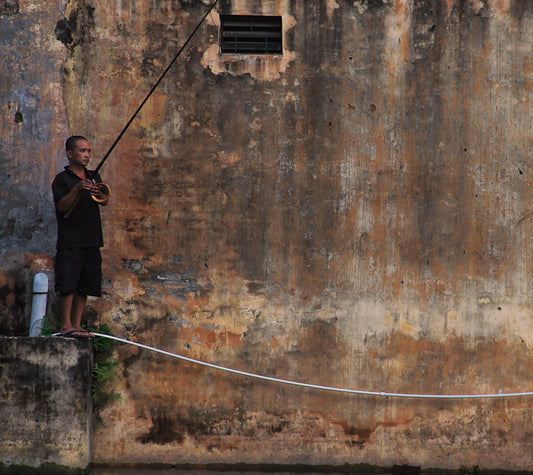 Hanoi Fisherman 4386 - Canvas