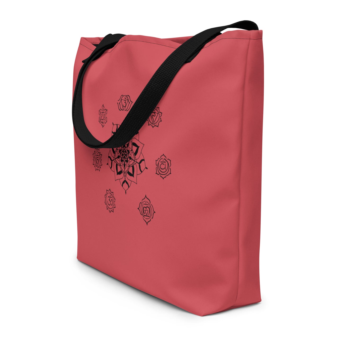 Mandala Chakra Print Large Tote Bag