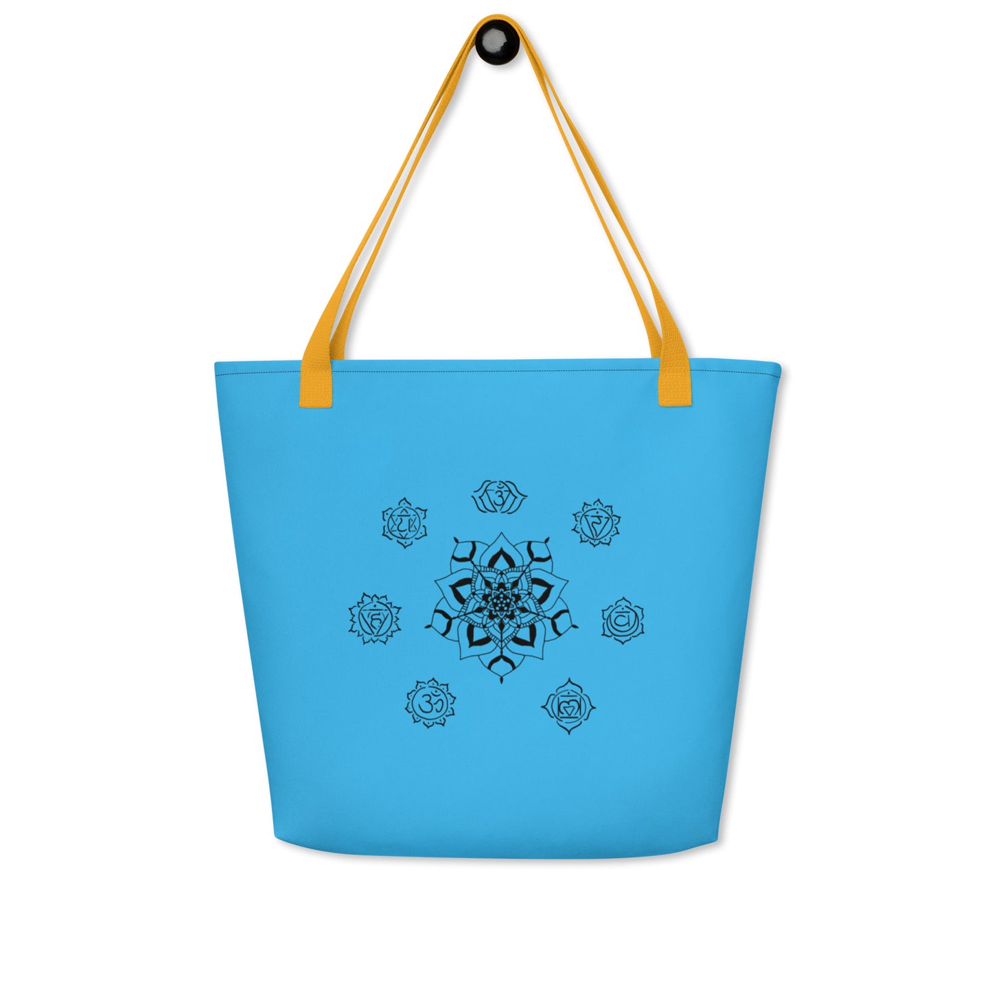 Mandala Chakra Print Large Tote Bag