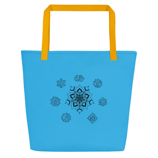 Mandala Chakra Print Large Tote Bag