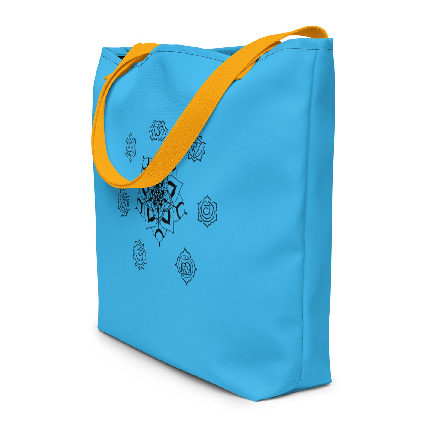 Mandala Chakra Print Large Tote Bag