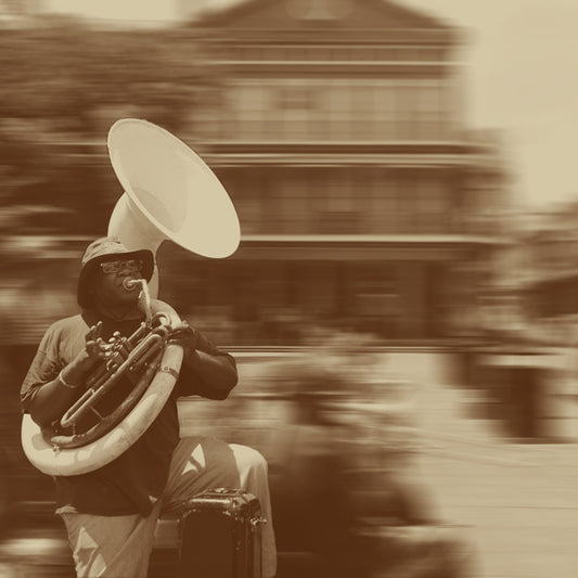 new orleans wood wind-orange - Poster