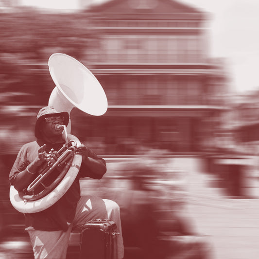 new orleans wood wind-red - Poster