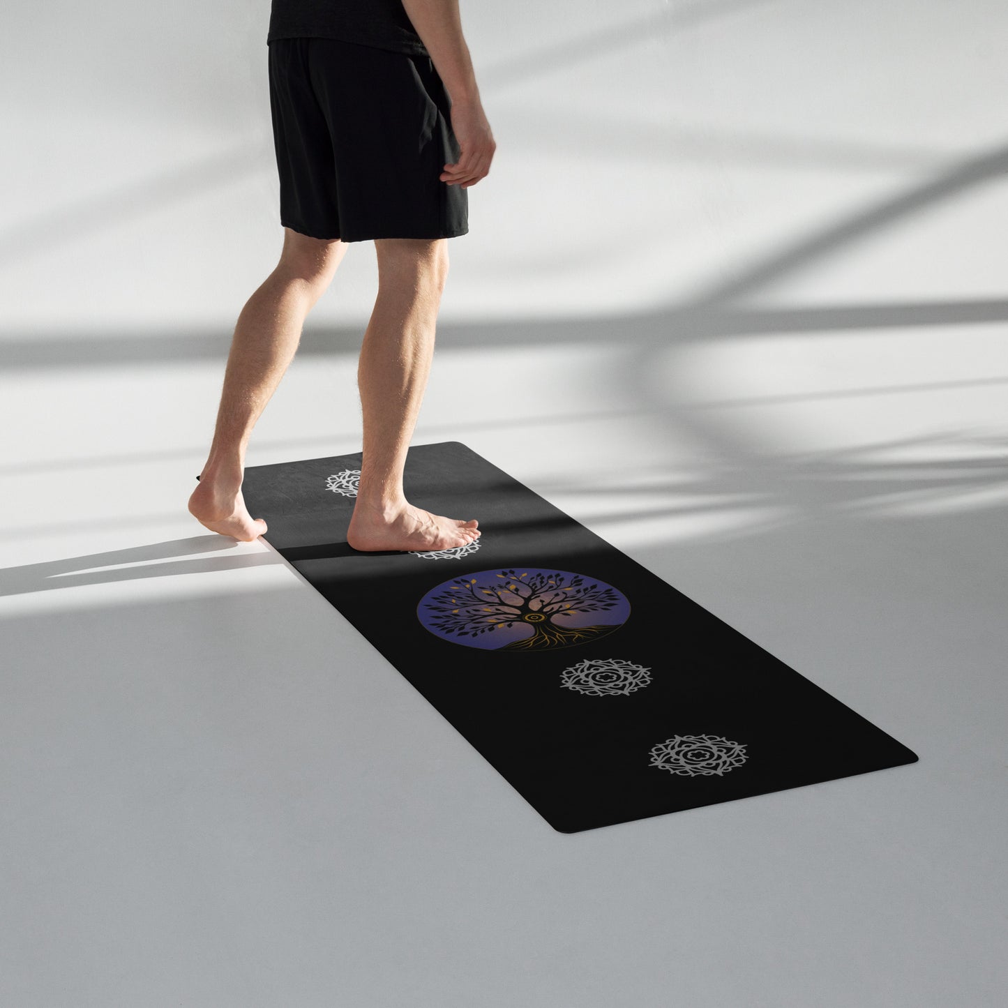 Tree of Life Yoga mat - black