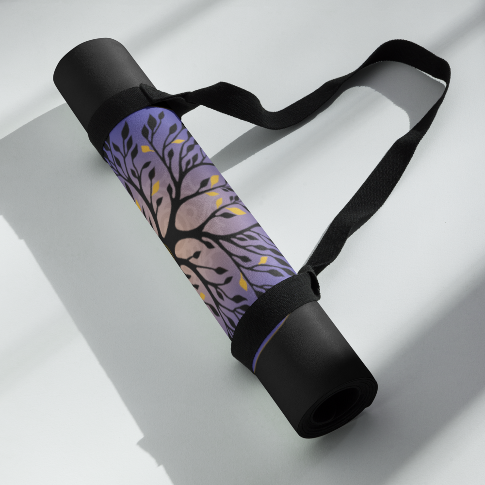 Tree of Life Yoga mat - black