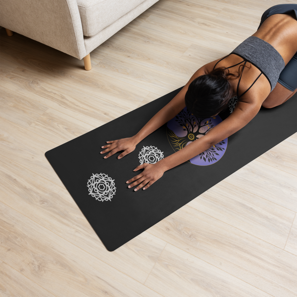 Tree of Life Yoga mat - black