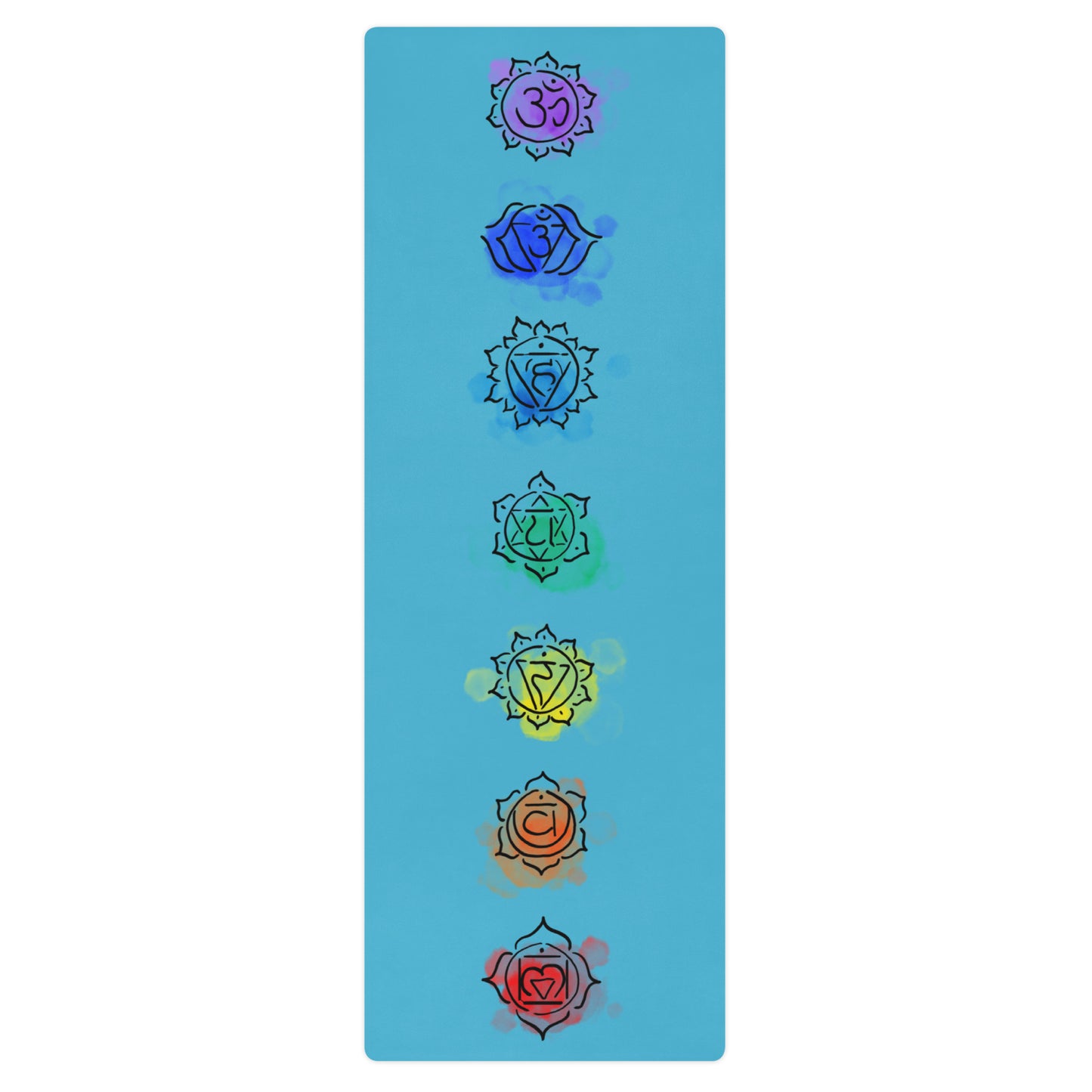 Chakras Yoga mat - blue