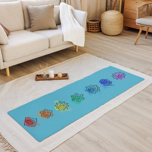 Chakras Yoga mat - blue