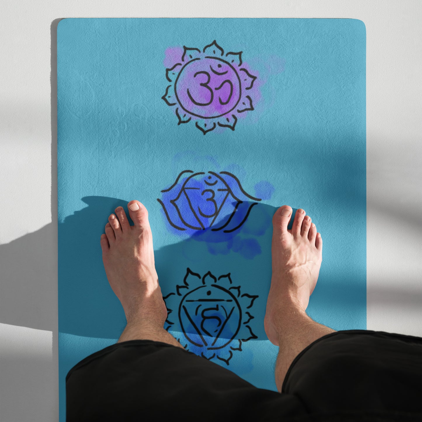 Chakras Yoga mat - blue