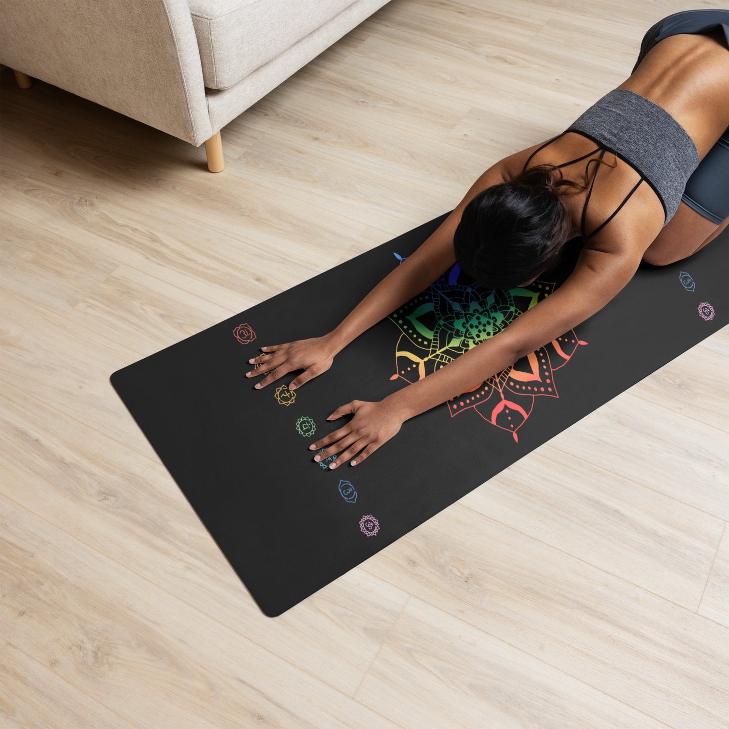 Mandala Yoga mat - black