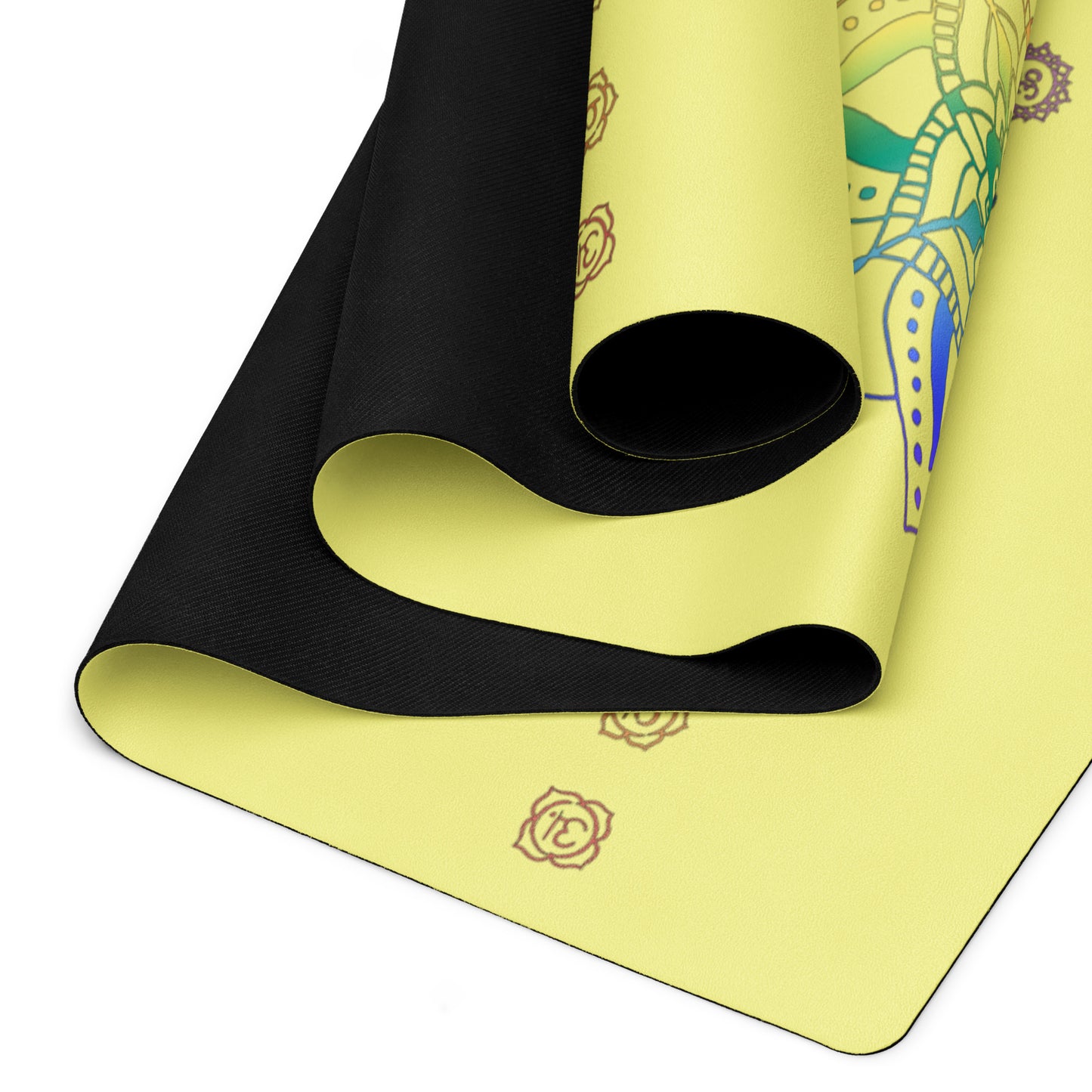 Mandala Yoga mat - yellow